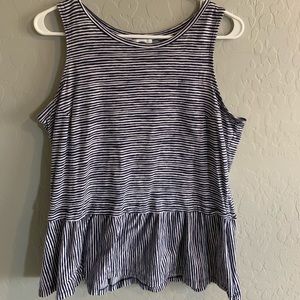 Old Navy Blue and White Stripe tank top